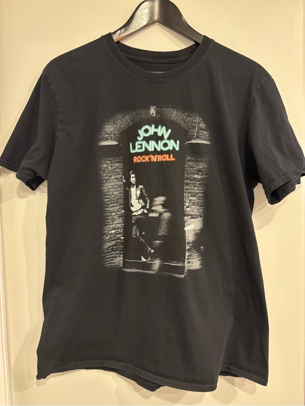 Black John Lennon Graphic Tee - Rock 'n' Roll